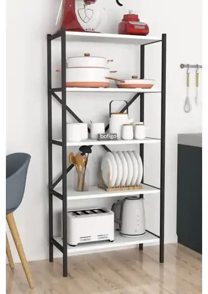 Bofigo 5 Raflı Metal Mutfak Düzenleyici ve 2 Kapaklı 4 Raflı Mutfak Standı Karşılaştırması