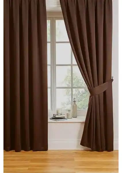 Dibace Blackout Kahverengi ve Taç Karartma Pilesiz Perde Karşılaştırması