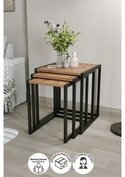 Modern Zigon Sehpa Karşılaştırması: Bofigo Metal ve Arvia Amalfi Ceviz Setleri