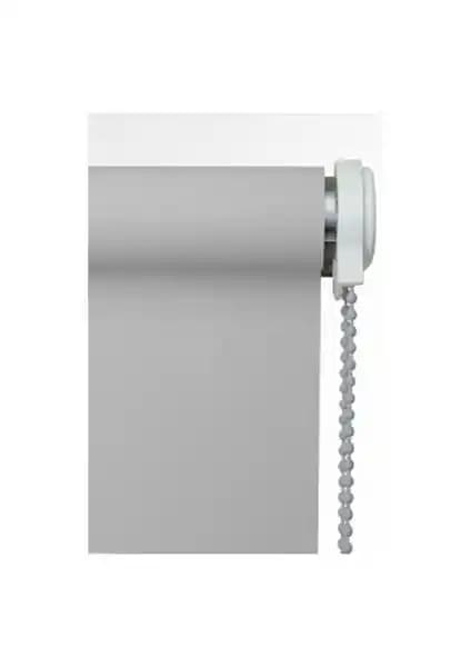 Brillant Etek Dilimli Kalın Kumaş Gri Stor Perde Modern Dekorasyonlara Uygun