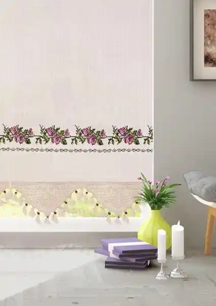 Cotton Studio'nun Pamuklu Lila Kanaviçeli Buldan Işi Otantik Perde: Şık ve Dayanıklı Ev Dekorasyonu Seçeneği