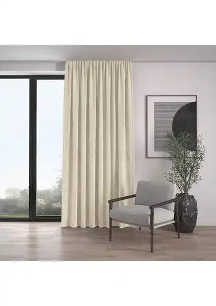 Demor Home Kadife Dokulu Ekstrafor Büzgülü Ay Taşı Beji Fon Perde İnceleme ve Özellikleri