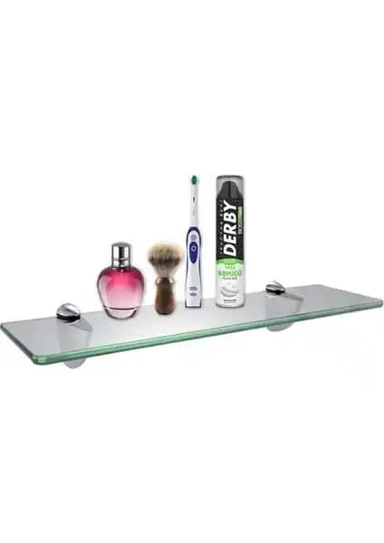 Depolife Tekli Cam Raf Seti 45cm x 12cm modern ve dayanıklı iç mekan dekorasyonu için ideal