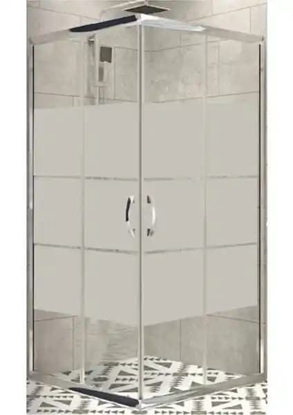 Durul Duşakabin Kare Kumlama Box Desen 5mm Temper Cam, Modern ve Dayanıklı Banyo Çözümü