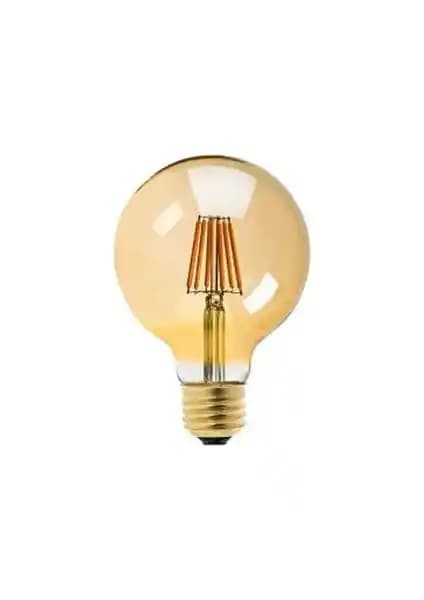 Edison Rustik LED Ampul Glop 6W Amber Renkli Atmosfer Yaratıcı Aydınlatma Çözümü