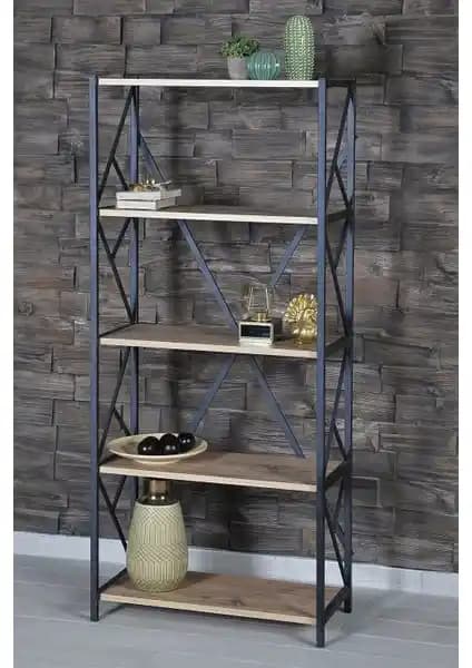 File Metal Kitaplık 5 Raflı Modern ve Dayanıklı Ofis ve Ev Depolama Çözümü