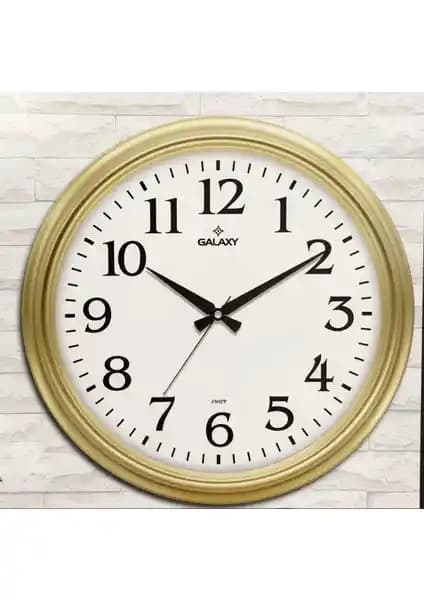 Galaxy 1962-A Premium Büyük Büro Altın Renk Duvar Saati: Şık ve Fonksiyonel Tasarım