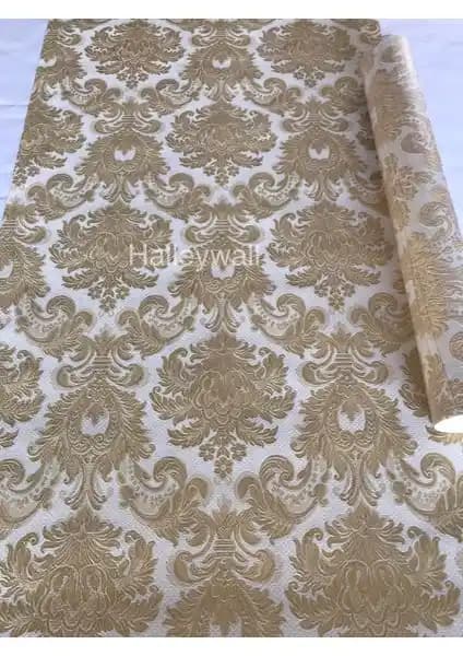 Halleywall 3933 Gold Desenli 3D Duvar Kağıdı ile Modern ve Şık Dekorasyon Çözümü