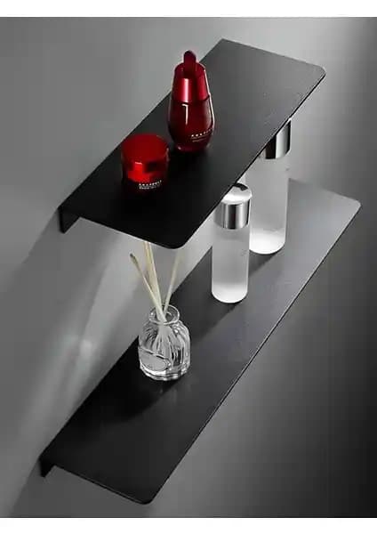 Hvn Group Metal Tasarım Dekoratif Vidalı Duvar Rafı 2'li Set Modern İç Mekanlar İçin