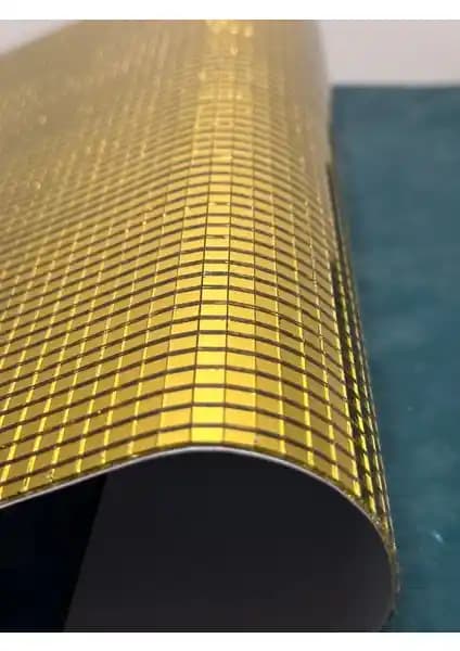 Inova Life Kendinden Yapışkanlı Altın Renk Ayna 30x30 cm Dekoratif ve Kullanışlı Tasarım