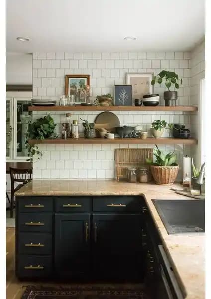 Karaköse 2'li Masif Ahşap Ceviz Renkli Dekoratif Duvar Rafı 100 cm Uzunlukta