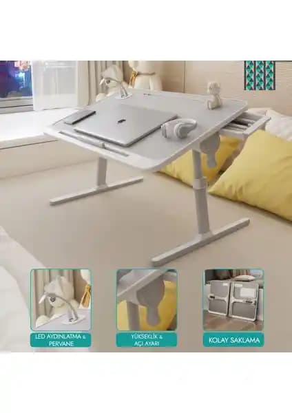 Karr Office Move N6 Yükseklik Ayarlı LED Aydınlatmalı Gri Laptop Sehpası İnceleme ve Kullanıcı Yorumları