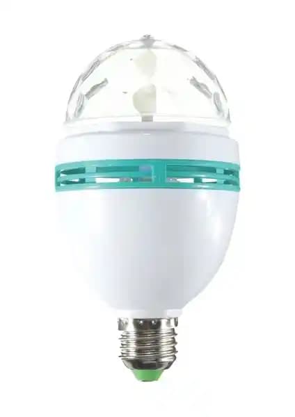 Krc BY FORM Renkli Led Döner Başlıklı Disko Topu Ampul 3W Enerji Tasarruflu Dekoratif Işık