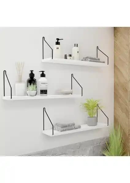 Modern ve Dayanıklı 3'lü Duvar Rafı Seti ile Dekorasyonunuza Şıklık Katın