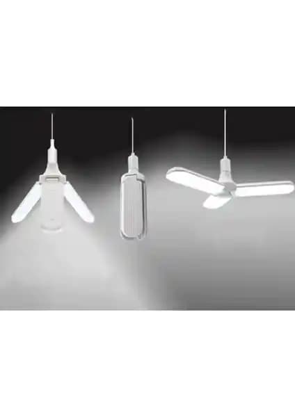 Nanopro 3 Kollu Katlanabilir Pervane LED Ampul Entegre Aydınlatma ve Enerji Tasarrufu Çözümü