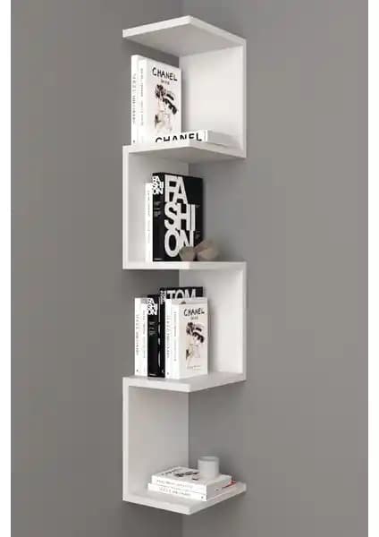 Nettrends Zig Zag Köşe Duvar Rafı Modern ve İşlevsel Tasarım Çeşitleri