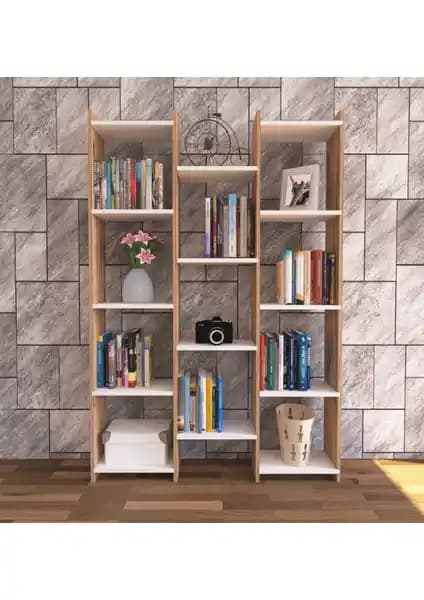 Nur Mobilya Alisa Modern Kitaplık: Estetik ve Fonksiyonellik Sunan Dayanıklı Tasarım