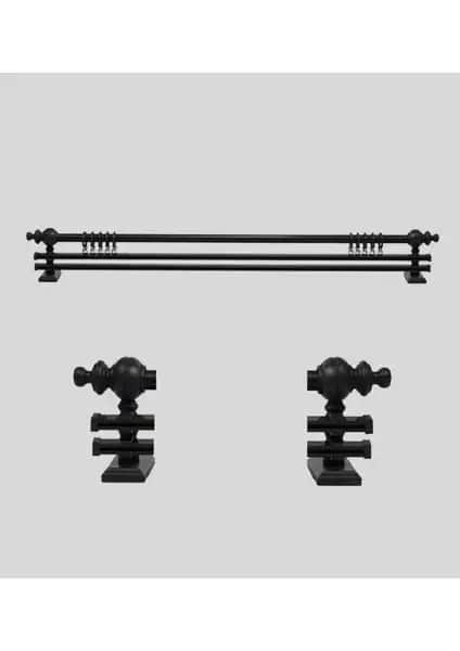 Orlenda Ahşap Başlıklı Alüminyum Boru Rustik Perde Askısı: Dayanıklı ve Estetik Tasarım