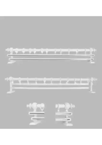 Orlenda Ahşap Başlıklı Alüminyum Rustik Perde Askısı: Estetik ve Dayanıklılık Çözümü