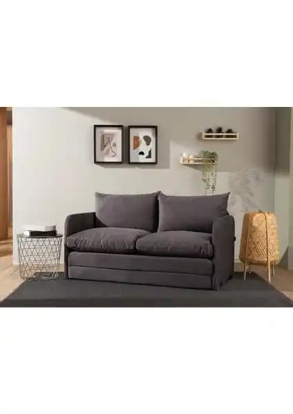 Pafu Saga XL İkili Katlanır Yataklı Koltuk Soho Gri Modern ve Fonksiyonel Tasarım