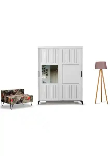 Pasific Home Huga Sürgülü 2 Kapaklı Aynalı Gardırop Modern ve İşlevsel Tasarım