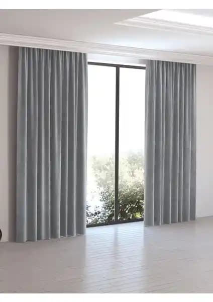 Perle Home Daily Serisi Açık Gri Fon Perde Modern Tasarım ve Kullanım Kolaylığıyla