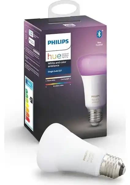 Philips Hue Renkli Akıllı Ampul E27 Bluetooth ile Modern ve Kişiselleştirilebilir Aydınlatma Çözümü