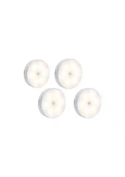 UniChrome 4 Adet Hareket Sensörlü USB Şarj Edilebilir LED Işık Seti Ev ve Dolap İçin