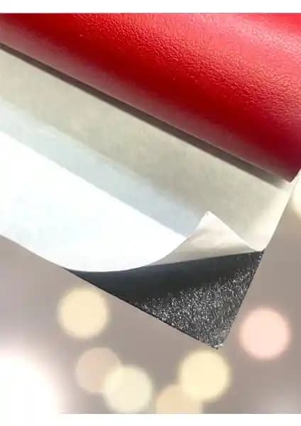 Varan Tekstil Yapışkanlı Kırmızı Suni Deri: Çok Yönlü ve Kullanımı Kolay Kaplama Malzemesi