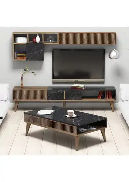 Variant Mobilya Milan TV Ünitesi ve Orta Sehpa Takımı Modern ve Şık Tasarım Özellikleriyle
