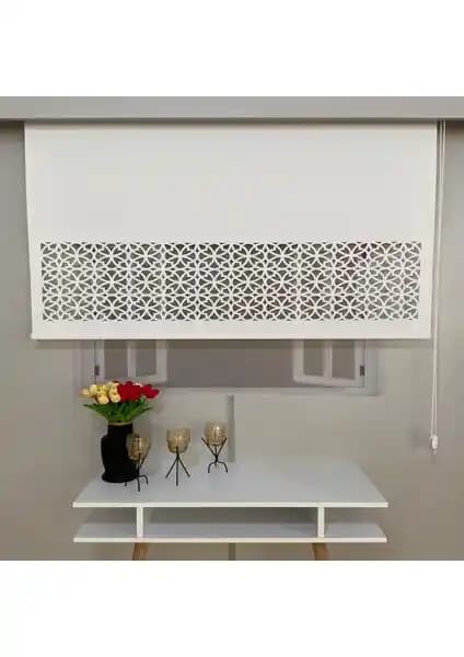 Volper Mekanik LZR305 Beyaz Lazer Kesim Stor Perde: Dayanıklı ve Estetik Tasarım