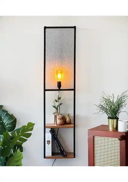 Weblonya Kitaplıklı Lambader Aplik Duvar Rafı: Modern ve Şık Dekoratif Çözüm