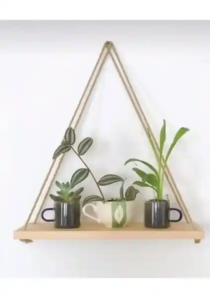 Weblonya Uçan Raf Ahşap Duvar Rafı Kitaplık Doğal ve Şık Dekorasyon Unsuru