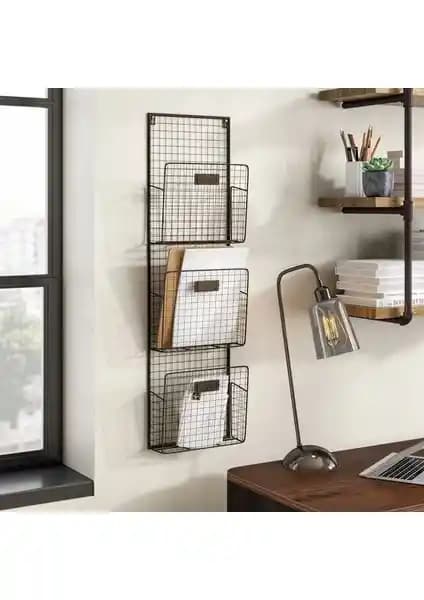 Wess Dizayn Metal Duvar Rafı WD-233: Modern ve Dayanıklı Kitaplık ve Dergilik Çözümü