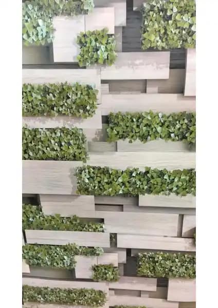 Zümrüt Doğal Saksı Görünümlü Duvar Kağıdı İç Mekan Dekorasyonunda Modern ve Doğal Çözüm