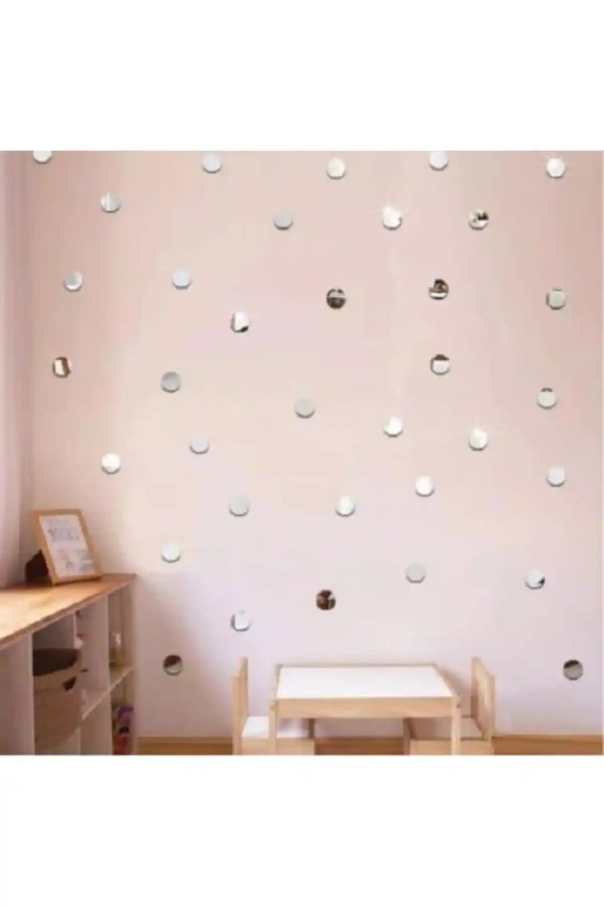 Abaküs 100x Gümüş ve Altın Pleksi Dekoratif Yuvarlak Aynalar Seti Türkiye Üretimi