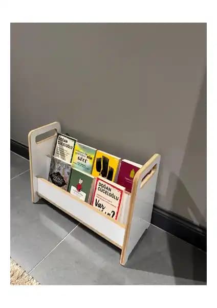 Akçe Home Montessori MDF Çok Kullanışlı Kitaplık Modern Tasarım ve Dayanıklı Malzeme ile