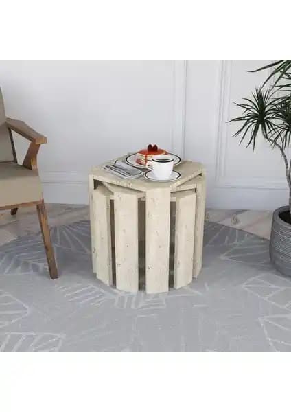 Alonex Home Azra Zigon Sehpa Seti Modern ve Çok Yönlü Tasarım Özellikleriyle