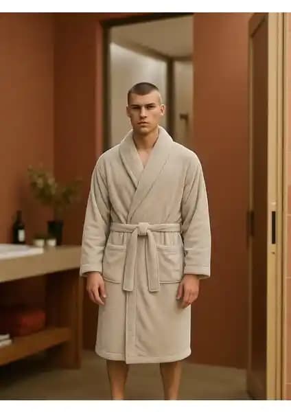 Asev Tekstil Pamuklu Erkek Bornoz: Yüksek Emicilik ve Şık Tasarım ile Konfor Sunar