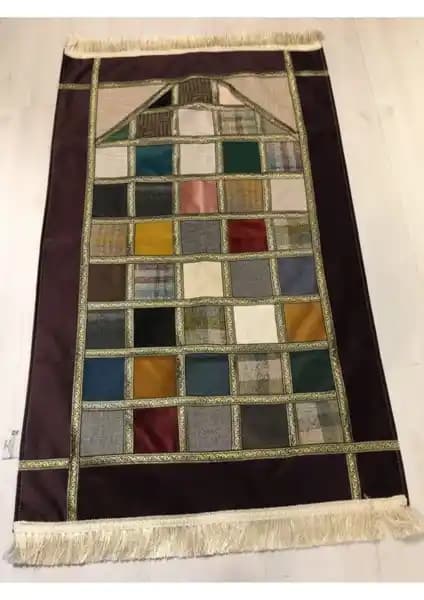 Ayhanhome Kırkyama Patchwork Kadife Astarlı Seccade Estetik ve Kullanışlı Tasarım