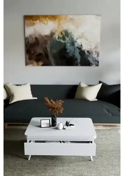 Berlin Beyaz Orta Sehpa: Modern ve Çok Fonksiyonlu Tasarım ile Ev Dekorasyonunu Zenginleştirir