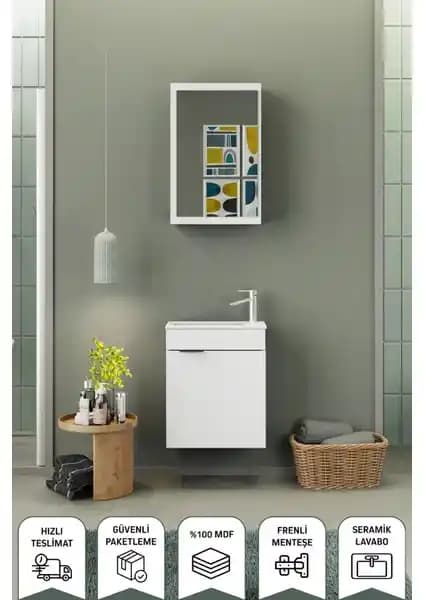 Biani Fix Loft 50 Cm Banyo Dolabı Modern ve Dayanıklı Tasarımıyla Dekorasyonunuza Şıklık Katıyor
