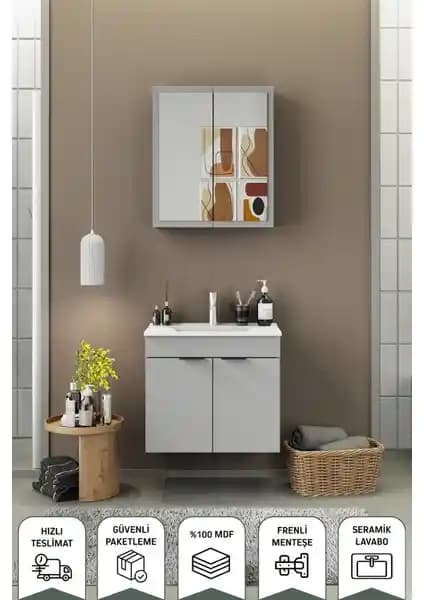 Biani Fix Loft 65 Cm Banyo Dolabı Modern Tasarım ve Dayanıklılık Özellikleriyle