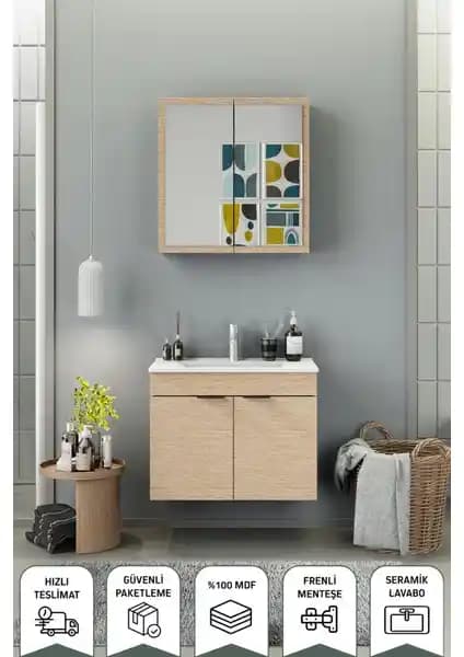 Biani Fix Loft 85 cm Banyo Dolabı Modern Tasarım ve Dayanıklı Malzeme ile Şıklık Sunar