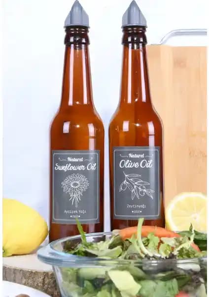 Cambu 2 Adet Cam Masa Üstü Yağlık Takımı Şık ve Pratik Mutfak Gereci