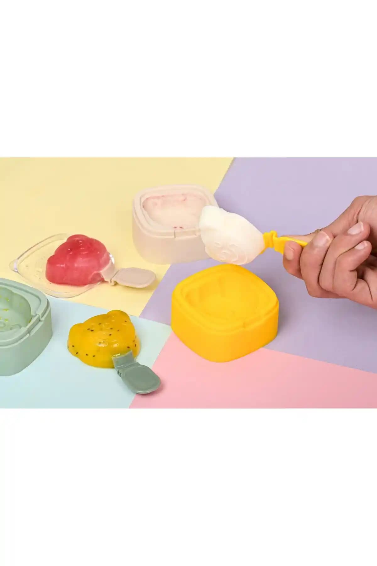 Çocuklar İçin Güvenli ve Eğlenceli Figürlü Silikon Dondurma Kalıpları