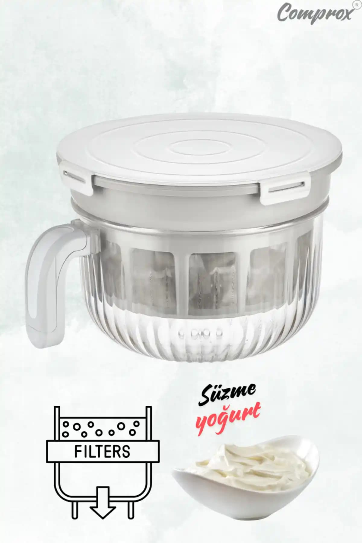 Comprox Vip Ahmet Yoğurt Süzme Aparatı ile Evde Profesyonel Yoğurt Deneyimi Sağlayın