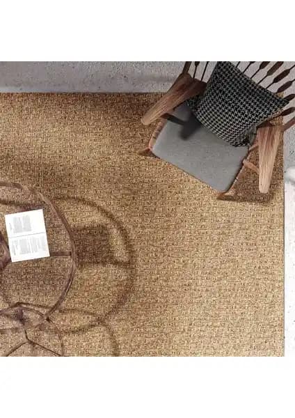 Cool Halı Milano 666 Kahve Hasır Dokulu Modern ve Dayanıklı Halı Modeli