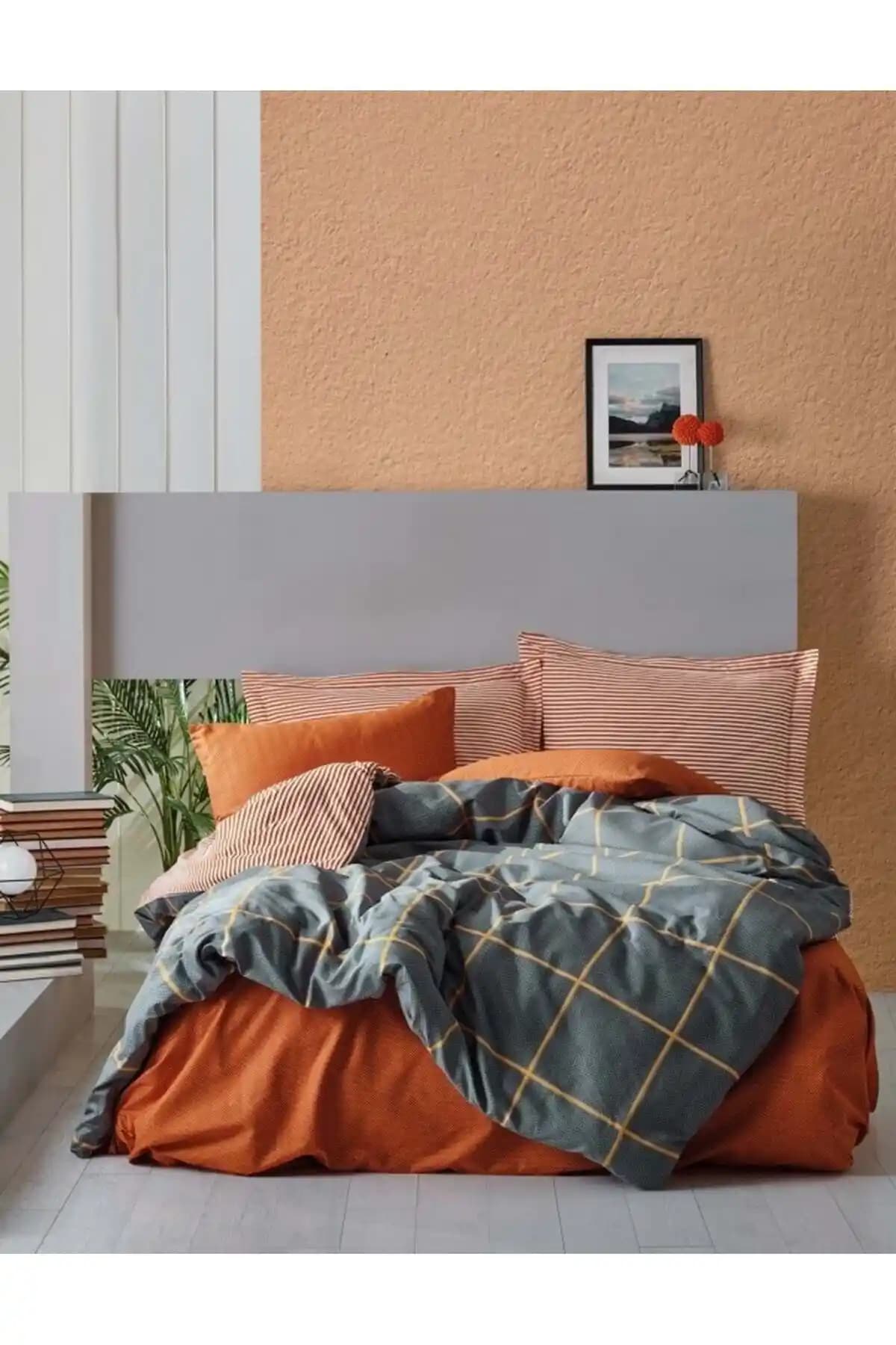 Cotton Box Tarçın Renkli Modern Tek Kişilik Nevresim Takımı Yatak Odası Şıklığı