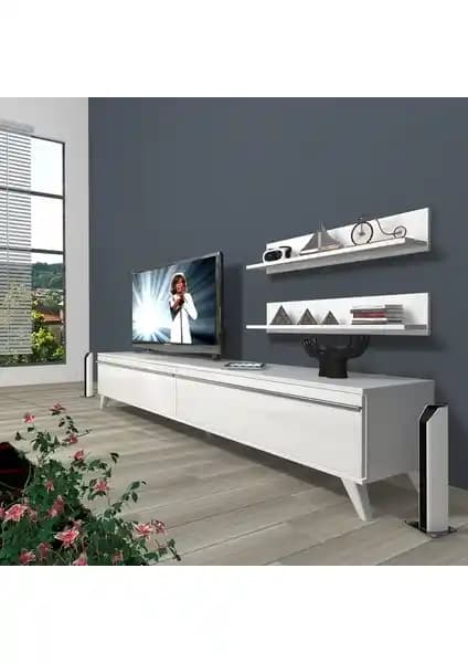 Decoraktiv Eko 4 MDF Retro TV Ünitesi Modern Tasarım ve Fonksiyonellik Bir Arada